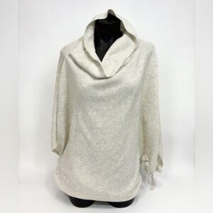 RW&CO. Cream Cowl Neck Women's Sweater with Side Ties